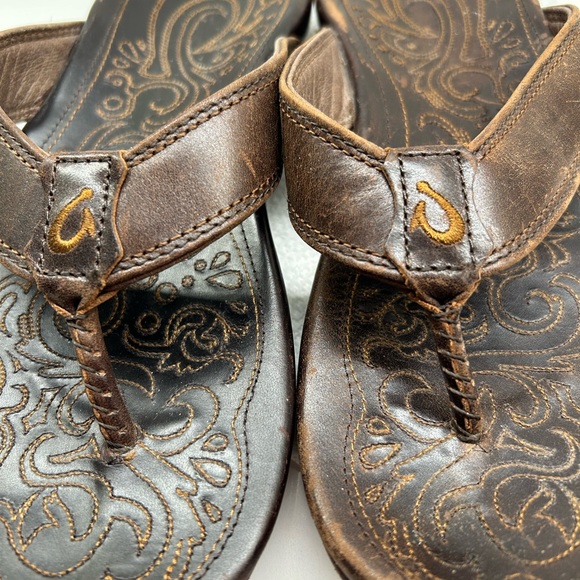🌊Olukai Sandals Flip Flops🌊Men's 7 + Women's 9🌊 - Picture 4 of 6